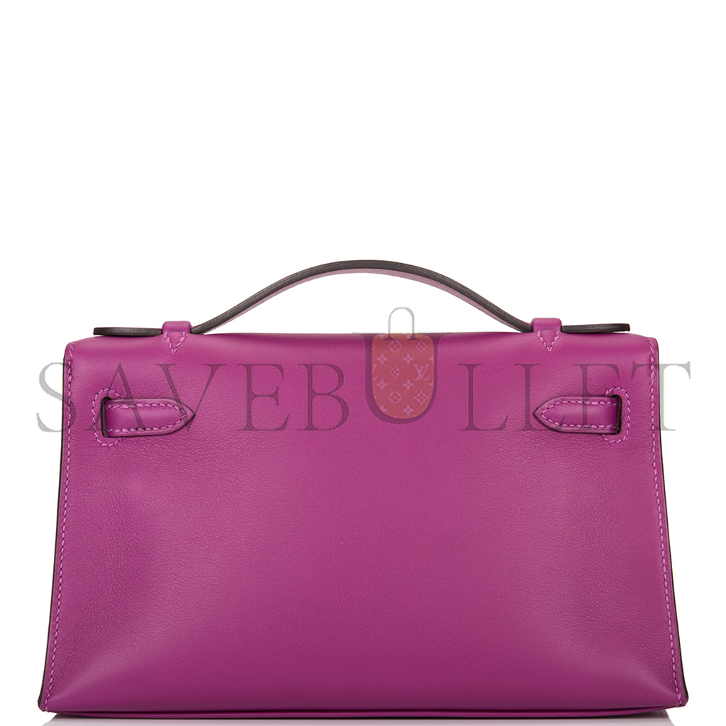 H**mes anemone swift mini kelly pochette palladium hardware (22*14*7cm)